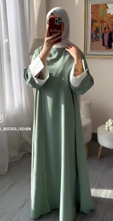 Abaya Élégance Rayée Premium