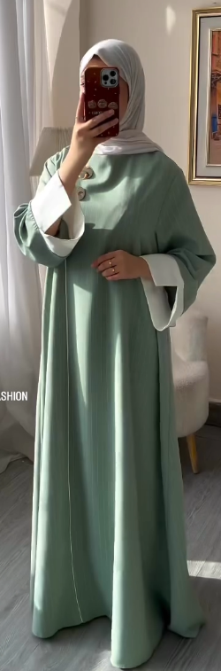 Abaya Élégance Rayée Premium