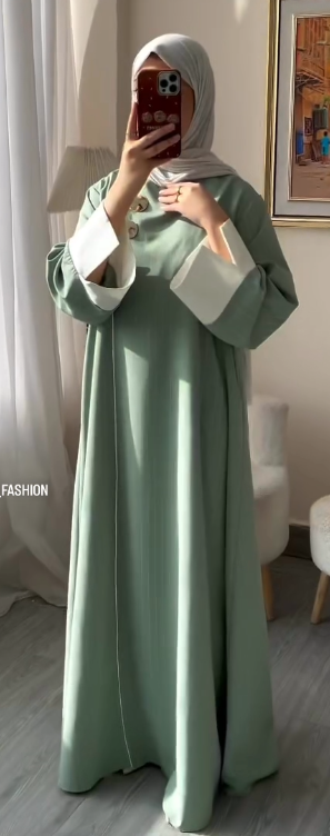 Abaya Élégance Rayée Premium